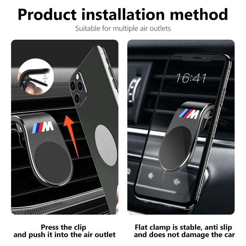 Magnetic Car Phone Holder Stand GPS Support Air Vent FG24 Clip For BMW M F10 F20 F30 F40 F15 F25 F26 F31 F49 E62 E83 E84
