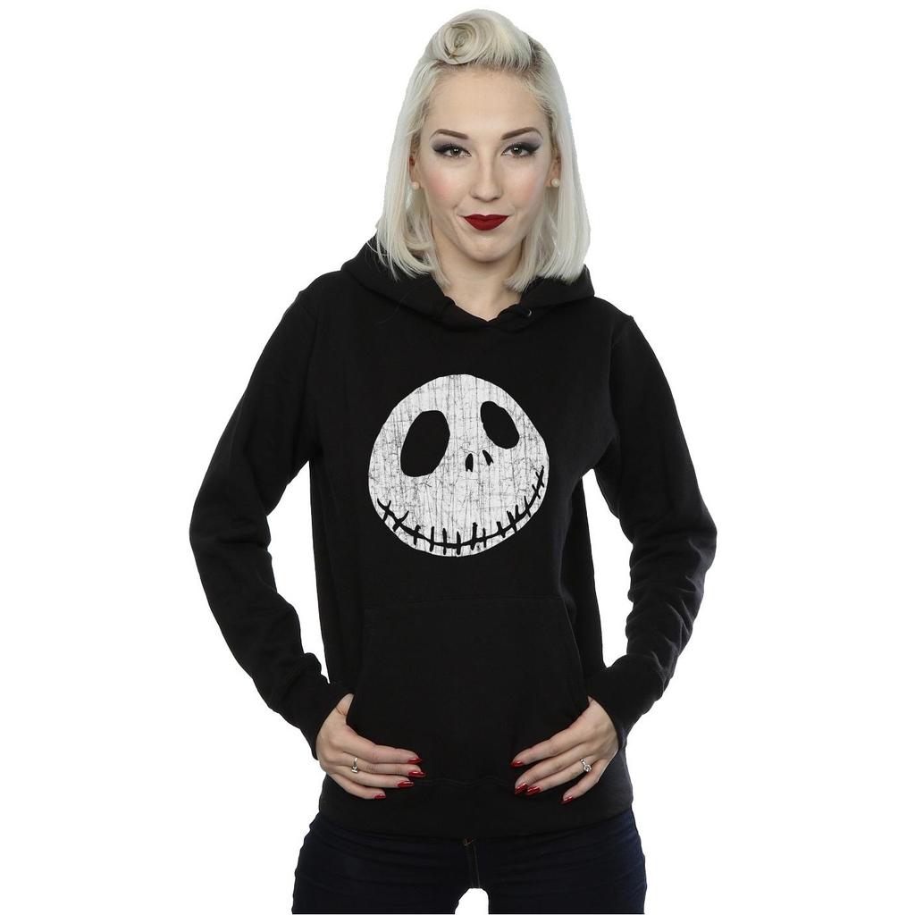Disney Womens/Ladies Nightmare Before Christmas Jack Cracked Face Hoodie