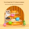 Интерактивные игрушки для кошек Перо Вращающийся Питомец Кошка Вертушка Шарики Тренировка Интеллекта Кошачья Развлекательная Тарелка Котенок