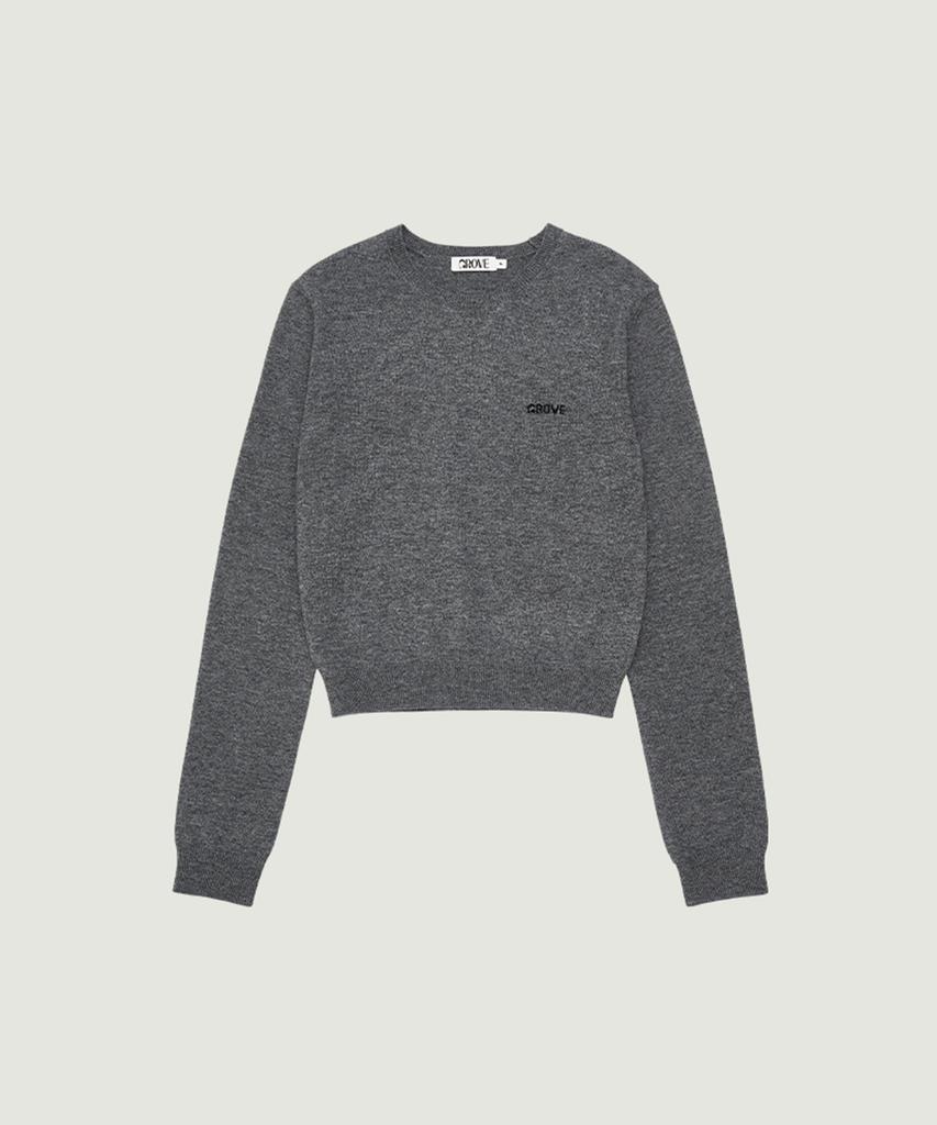GROVE Elena L/S Knit (Charcoal)