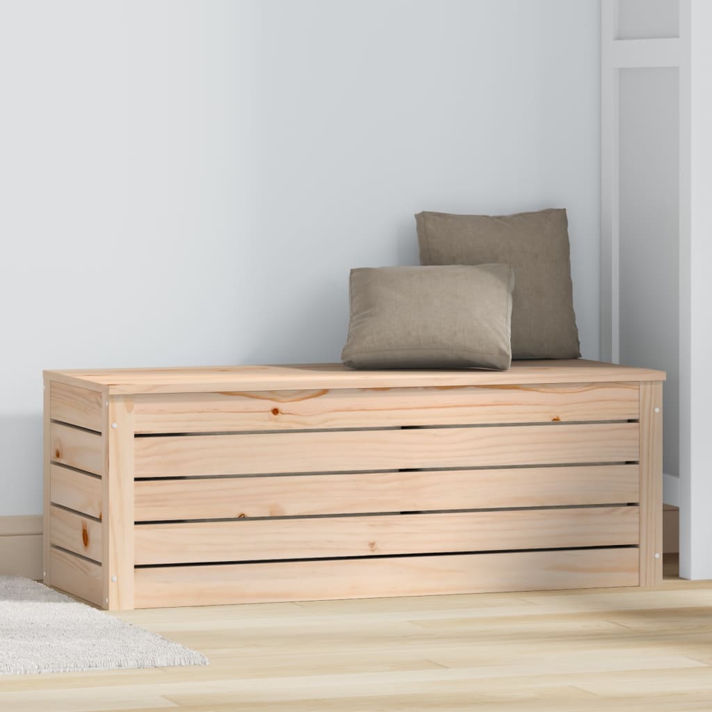 Storage Chest 89 x 36.5 x 33 cm Solid Pine Wood