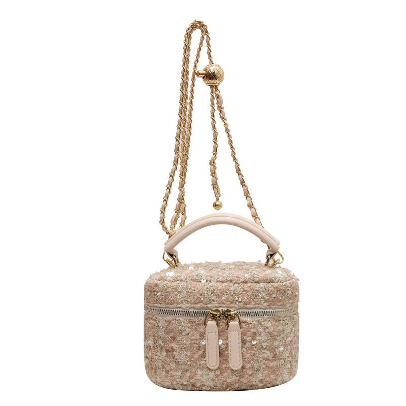 Трендовые новинки, сладкий, легкий аромат, нежное ощущение, портативная коробка, сумка, модная универсальная цепочка, вязаная женская сумка-мессенджер