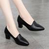 Модная женская крутая высококачественная легкая черная обувь-лодочки на высоком каблуке для офисной леди, классический комфорт, весенне-осенняя обувь из мягкой кожи
