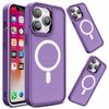Magnetic Case with Magsafe Color Matte Case For Iphone 15 Pro - Purple