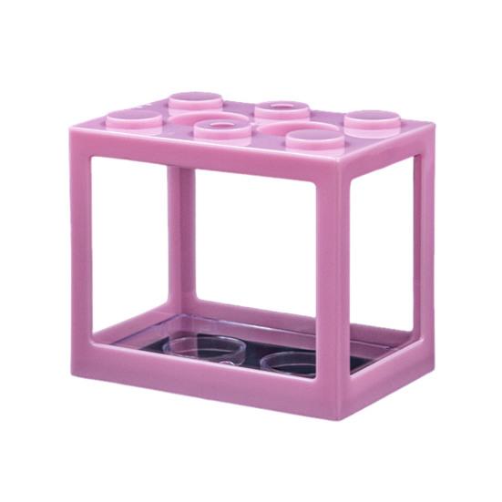 Мини аквариум для петушка, штабелируемый строительный блок, крошечный аквариум, аквариум, прозрачный