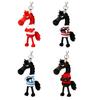 Horse Doll Plush Keychain Soft Velvet 3D Stuffed Animal Charm Backpack Handbag Keys Locker