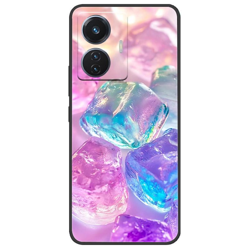 Для vivo T1 4G Y55 4G iQOO Z6 44 Вт V2153 Чехол Мраморный Мягкий Матовый Силиконовый Чехол на Заднюю Панель Для Vivo T1 44 Вт Полная Защита Чехол для Телефона
