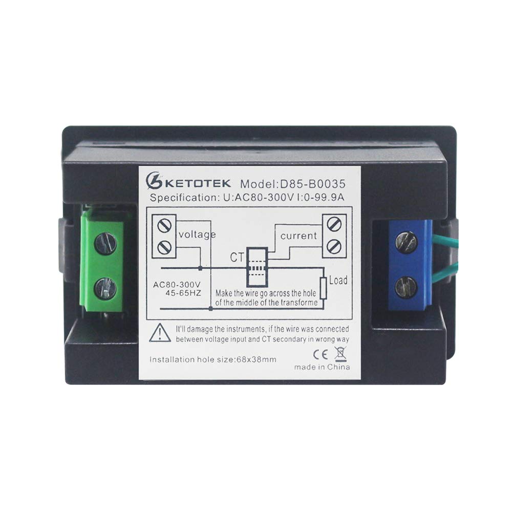 Цифровой вольтметр переменного тока Амперметр Амперметр переменного тока 80-300 В переменного тока 0-100 А Светодиодный вольт-амперметр Измеритель напряжения и тока Ампер панельный измеритель