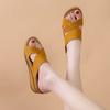 Модная обувь женская 2024 Высокое качество Открытый носок Женские тапочки Большой размер Повседневные тапочки Женские Клинья с круглым носком Обувь на платформе Женская