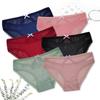 Women's Sexy Lace Underwear Panties Soft Comfortable Underpants Fashion Female Mesh Low-Rise Briefs Ladies Lingerie 6 Pcs/set