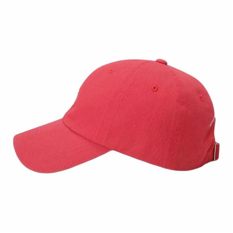 DESCENTE Cotton Casual Duckbill Cap Unisex Couple Style Red peaked SP323UCP71-RED0