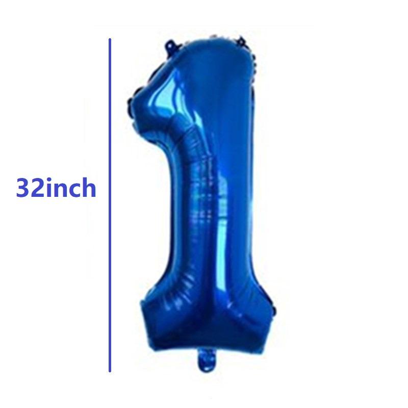 1 шт 32 дюйма темно-синий алюминиевый фольгированный воздушный шар с цифрами для дня рождения, выпускного, юбилея, детского душа