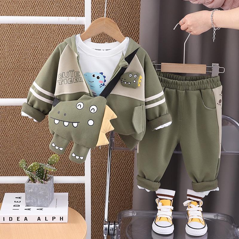 Детский мультяшный худи, спортивный костюм-тройка - повседневная одежда на весну/осень