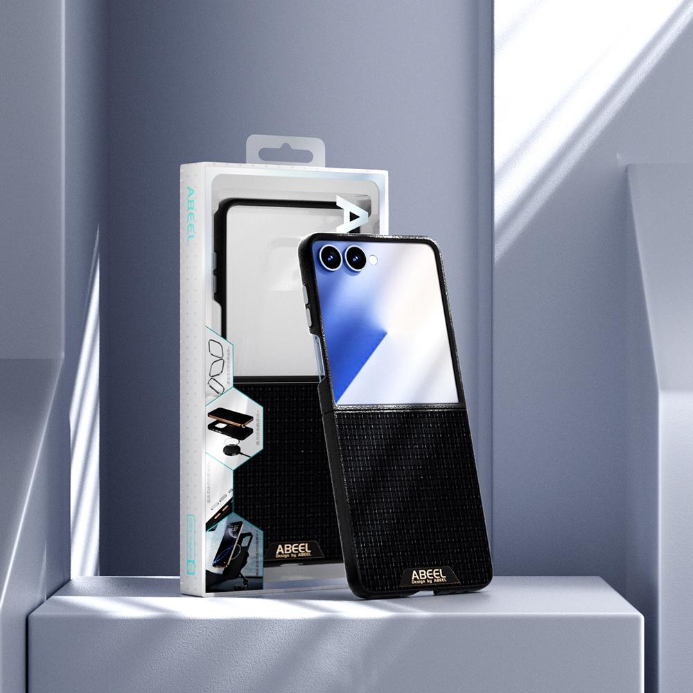 ABEEL Чехол для Samsung Galaxy Z Flip7 5G, совместимый с MagSafe, текстурированная задняя крышка с микро-тиснением