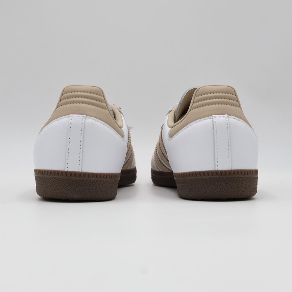 JI0218 adidas Samba OG Белый Коричневый Резина (Мужской)