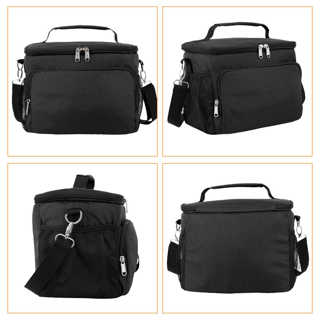 Insulated Lunch Bag Large Reusable Thermal Tote With Adjustable Shoulder Strap For Men Women Work Office Travel