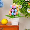 Mini Artificial Easter Eggs Potted Colorful Painted Foam Egg Ornament  Holiday Festival Ornaments