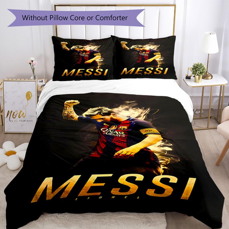 Argentina World Cup Celebration 3‑Piece Bedding Set,Soft Breathable Duvet Cover & 32 Pillowcases,Multi‑Purpose for Bedroom Dorm Guest Room,Great Festi