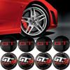 4 X GT 56.5mm Car Wheel Center Hub Caps Sticker Decals