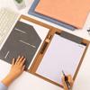 A4/A5 Writing Case With Closure Business Folder Multifunctional Leather Clip Board Conference Folder For Office