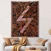 Lightning Ornament Tapestry Wall Hanging, Intricate Symbol Pattern Art, Mystic Wall Decor for Bedroom Living Room Dorm