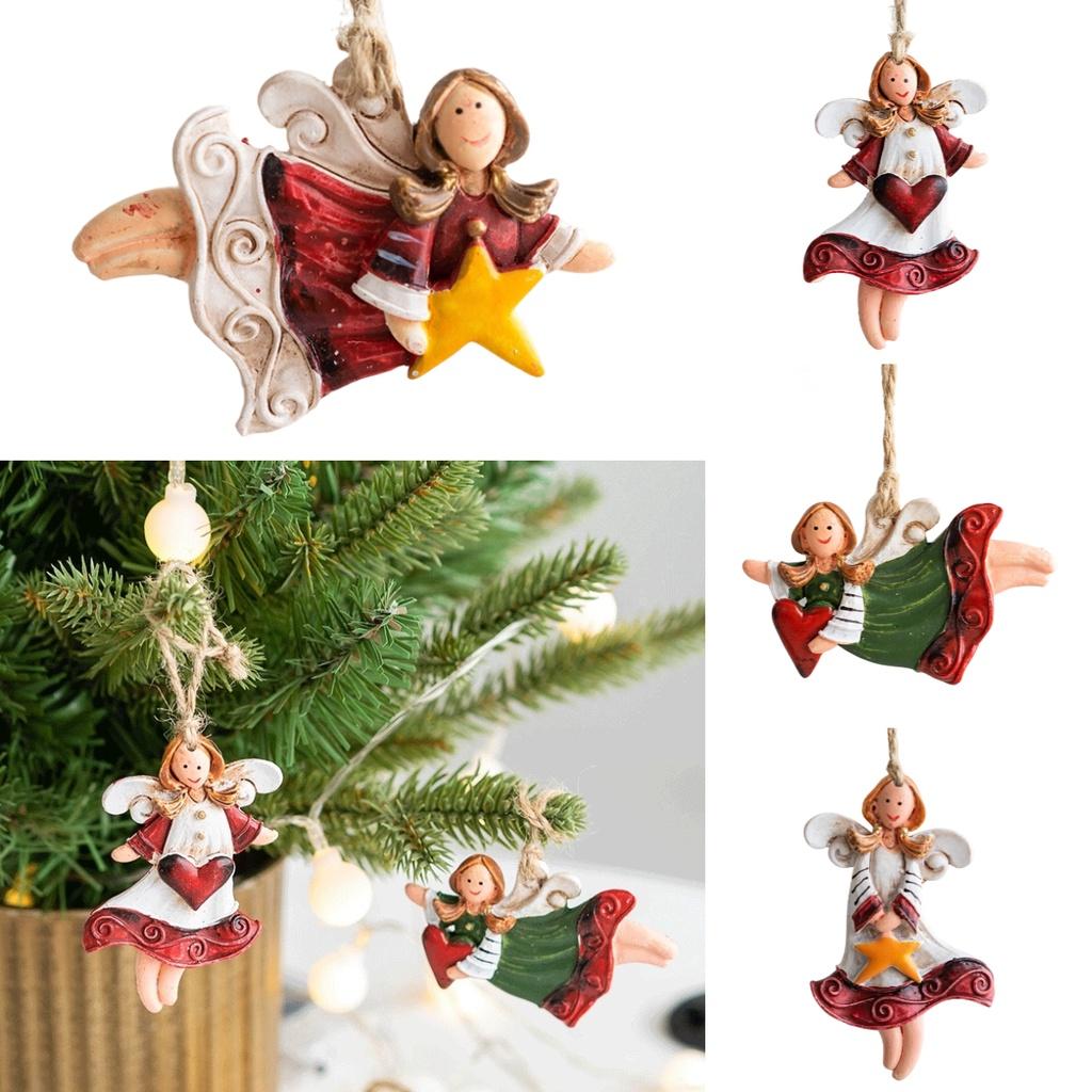 Resin Angel Christmas Tree Decoration Ornament Home Hanging Party Gifts Props