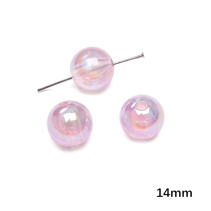 Handmade Beads Acrylic Double-sided Hand-painted Round Beads Graffiti Handmade Beads Diy Weaving Cell Phone Chain String Loose Beads Material