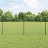 VidaXL Chain Link Fence with 10 U-Posts Green 0.8x10 M Steel 3336239