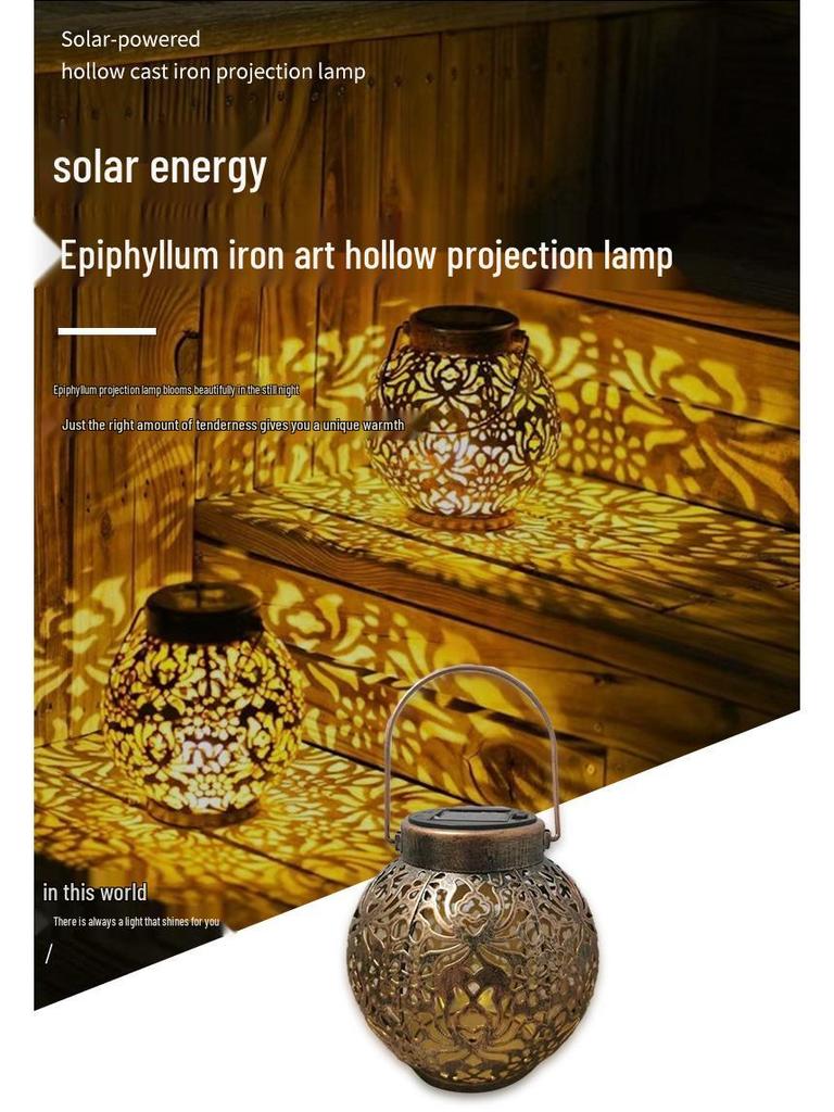 Эпифиллум Солнечный Кованый Металл Проекционный Свет – Наружное Садовое Светодиодное Атмосферное Освещение