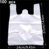 100Pcs Supermarket Plastic Bags With Handle Useful Plastic Storage Transparent Shopping Bag Roll Food Packaging Keep Fresh Tools