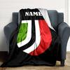 Custom Name AC Milan Crest blanket for Couch & Bed, Plush Cozy Fuzzy Blanket Super Soft & Warm Blankets for Fall and Winter. 0908274