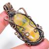 Bumblebee Jasper Handmade Copper Wire Wrap Jewelry Pendant 2.56" V2H53