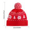 1Pc Snowflake Woolen Hat Christmas Knitted Holiday Warm Hairball