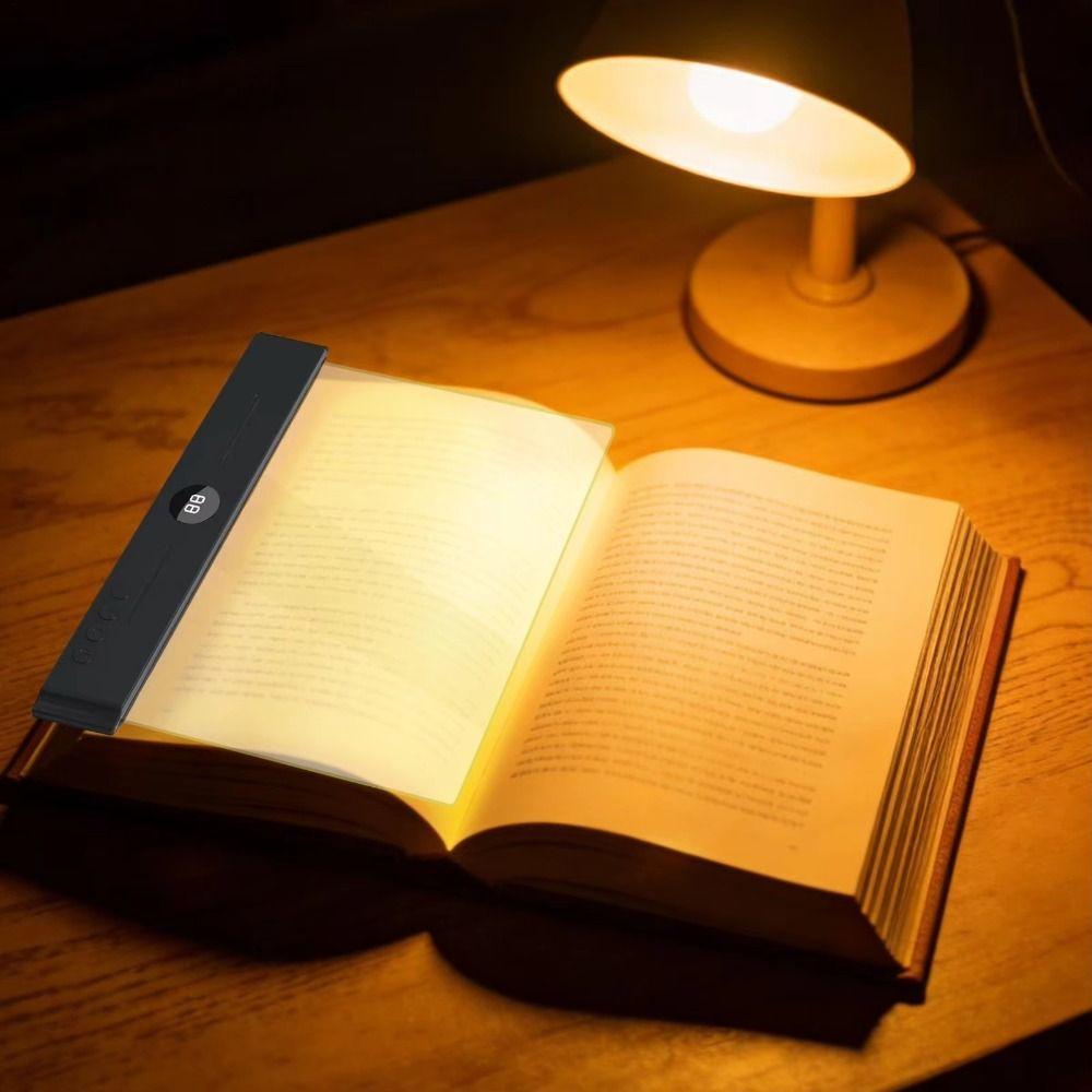 Светодиодная панель для чтения книг, перезаряжаемая, прозрачная ночная лампа, портативная плоская лампа для чтения, ночное чтение
