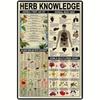 1pc, Herbal Knowledge Aluminum Sign (8''x12''/20cm*30cm) Metal Sign, Herbal First Aid Kit Infographic Poster Pharmacist Study