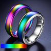 Men's 6mm Color-Changing Titanium Steel Ring - Temperature-Sensitive, Non-Fading, Cold Style