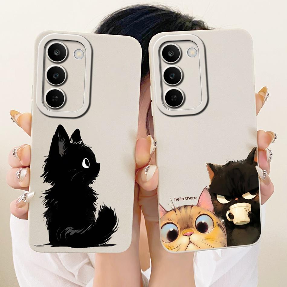 For Realme C83 Cute Cat Flower Cartoon Phone Case For Realme C83 C 83 5G Soft Silicone Covers Bumpers