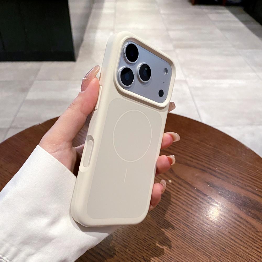Оригинальный однотонный жидкий силикон для чехла MagSafe для iPhone 17 Pro 17 Pro Max, большое окно, ощущение кожи, противоударный чехол
