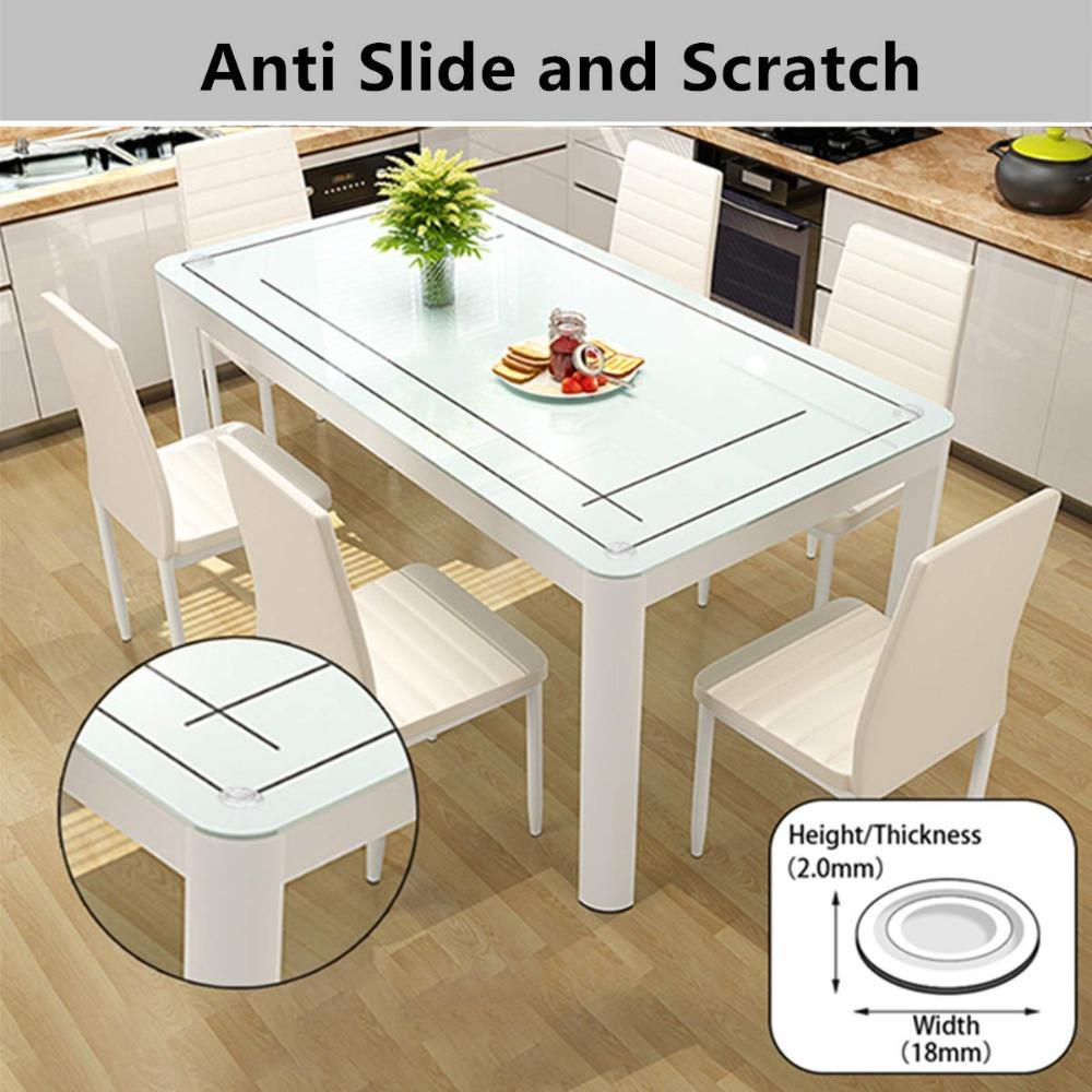 Прозрачные стеклянные противоскользящие накладки на столешницу Круглые под стеклянные накладки Противоскользящие стеклянные бамперы для столешницы