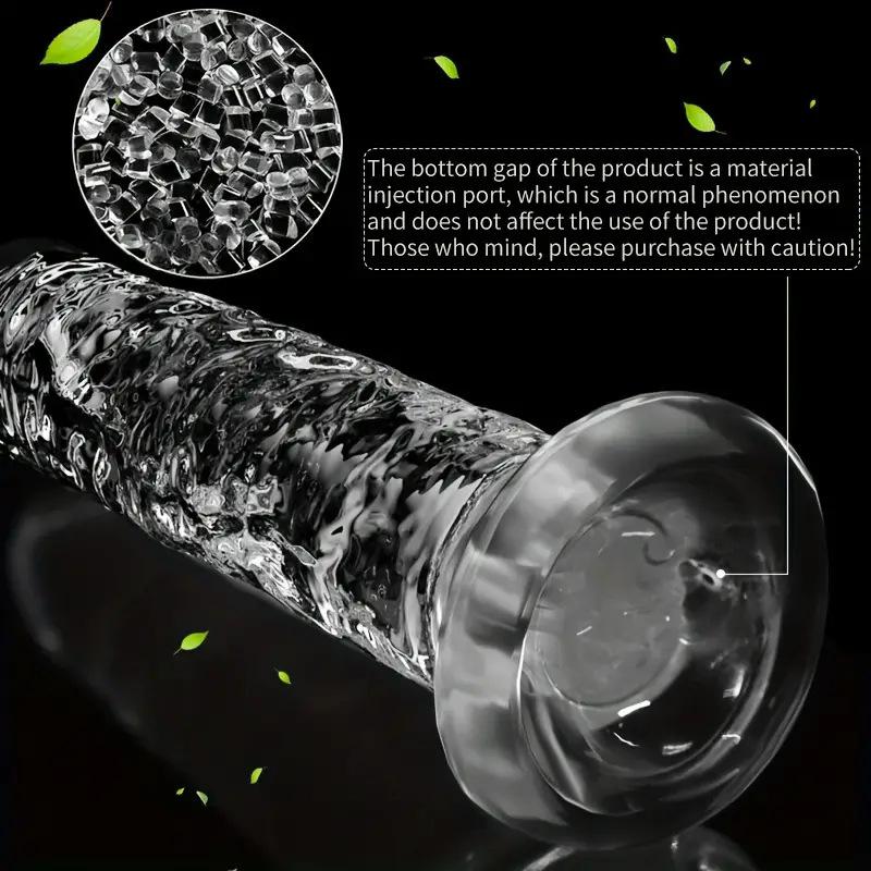 Большой пенис без яиц, прозрачный желеобразный кристалл, имитация, маленький и средний размер, взрослая женская мастурбация, палочка-дилдо
