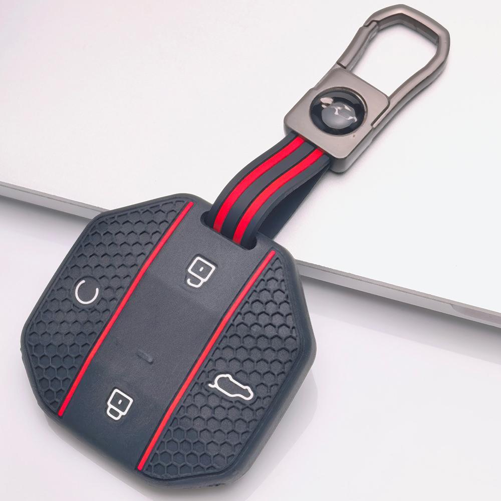Умный Чехол-Защита для Брелока-Ключа Chery JETOUR Freedom Traveler Tiggo 7 Pro с Брелоком Сотовая Текстура Гоночная Полоса Защитный Чехол для Ключа