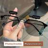 Винтажные квадратные фотохромные очки для близорукости, двухлучевая оправа, солнцезащитные очки с УФ-оттенками для мужчин, унисекс, очки для близорукости, от 0 до -6,0