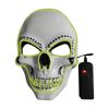 PVC Whites Skulls Mask Led Mask Halloween Luminous Mask Holiday Party Luminous Cold Light Masks
