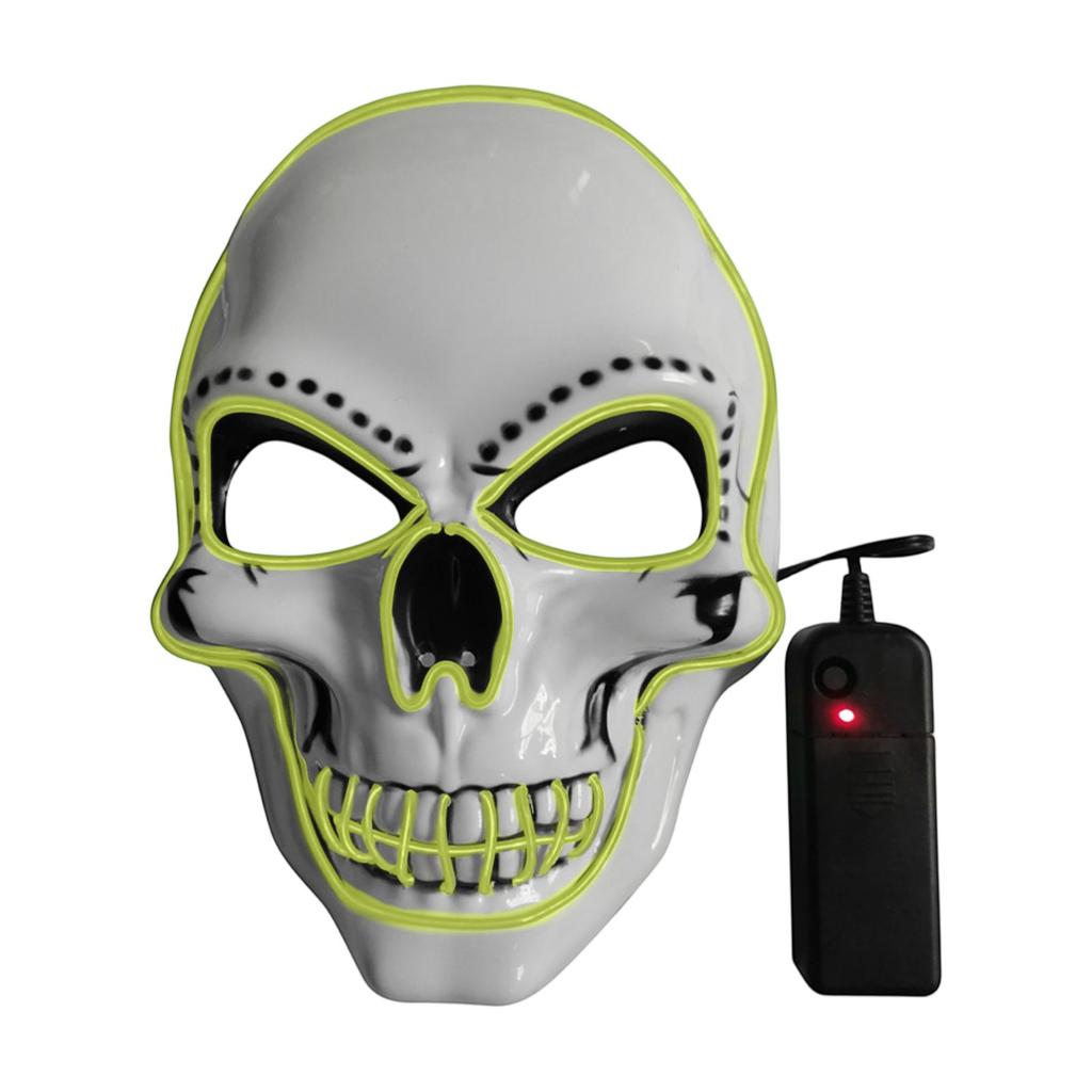 PVC Whites Skulls Mask Led Mask Halloween Luminous Mask Holiday Party Luminous Cold Light Masks