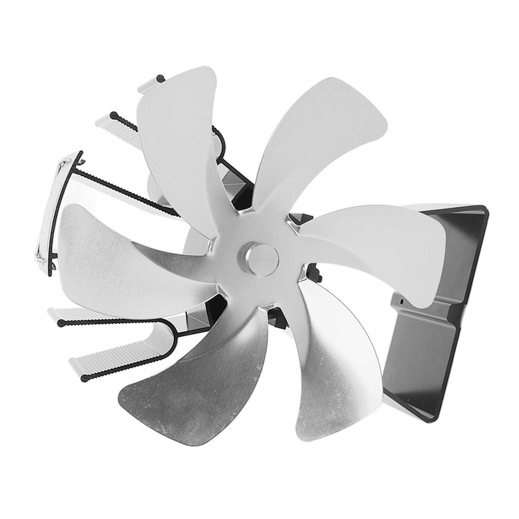 6-лопастной вентилятор для печи с подогревом, ручное управление, настольный вентилятор для камина из алюминиевого сплава для сжигания дров