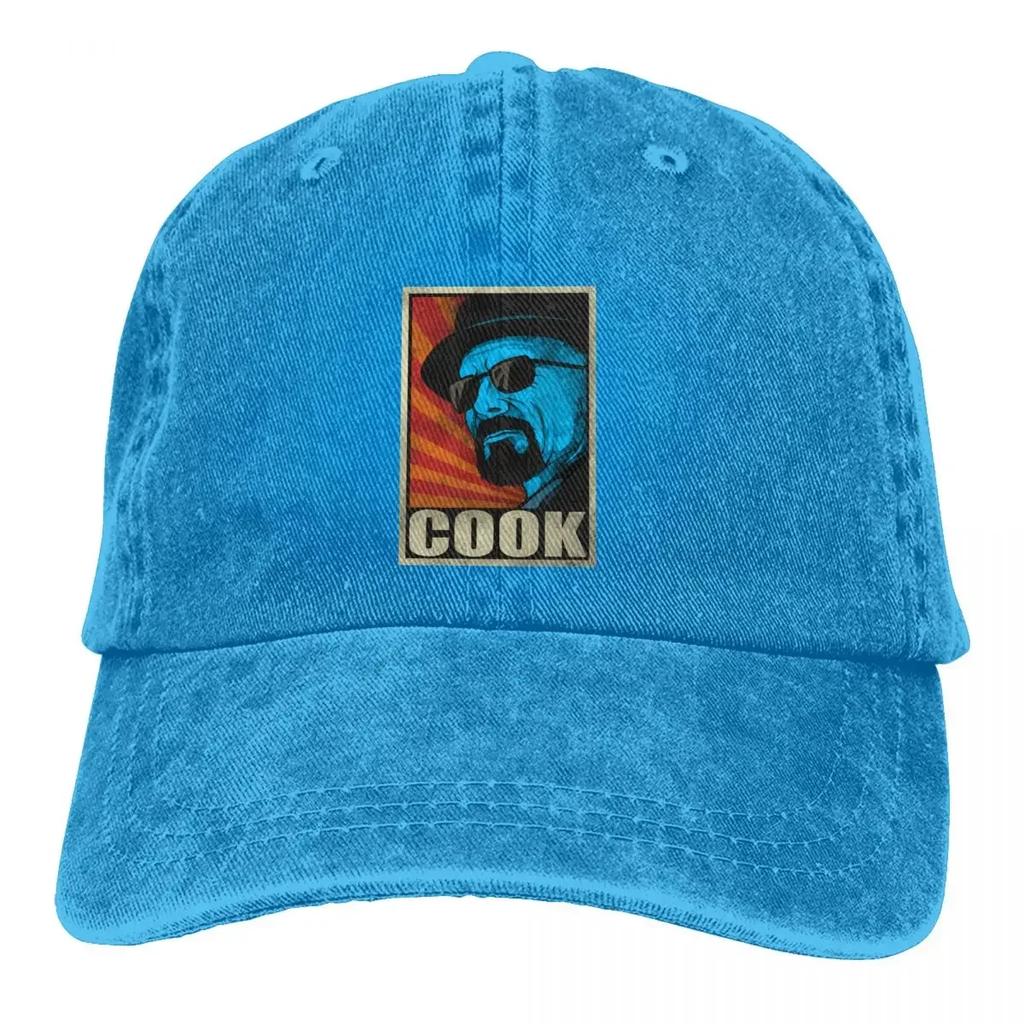 Стираная мужская бейсболка Cook Trucker Snapback Ковбойские кепки Dad Hat Breaking Bad Walter White TV Golf Hats