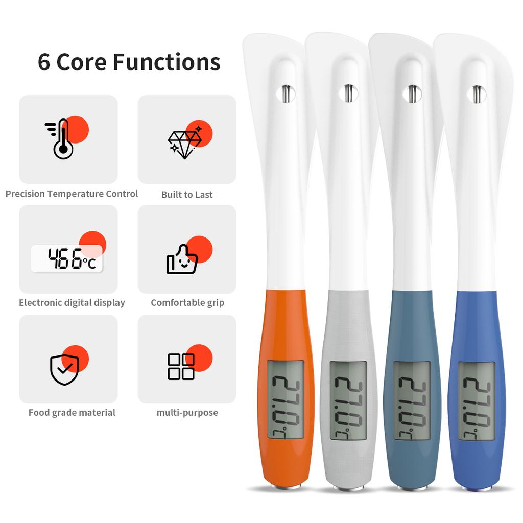 Digital Candy Spatula with Thermometer Confectionery/Sugar/Candy Thermometer Meat Cake Milk Thermometer Tool