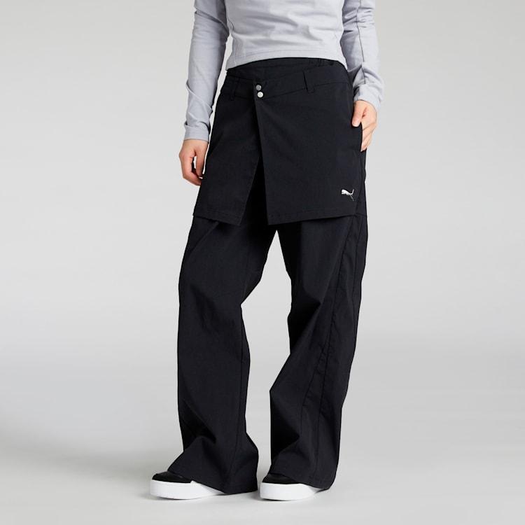 Puma Тканые удобные модные повседневные брюки женские низ черный 633247-01