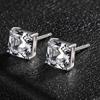 Gica Gema 925 Sterling Silver 7 * 7 Square Morsonite Classic Hot Selling Stud Earrings For Women Fine Temperament  Jewelry Gift To Mother's Day