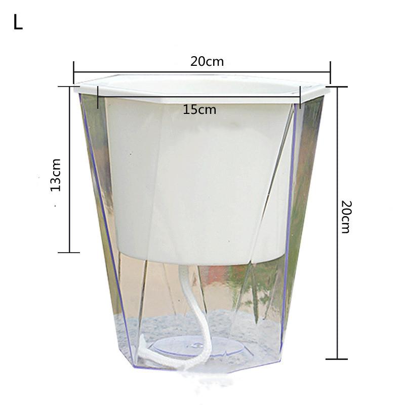 Цветочный горшок для растений с самополивом, прозрачный посадочный горшок, бассейн для хранения воды, садовые принадлежности, домашний декор FU